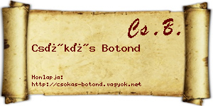 Csókás Botond névjegykártya